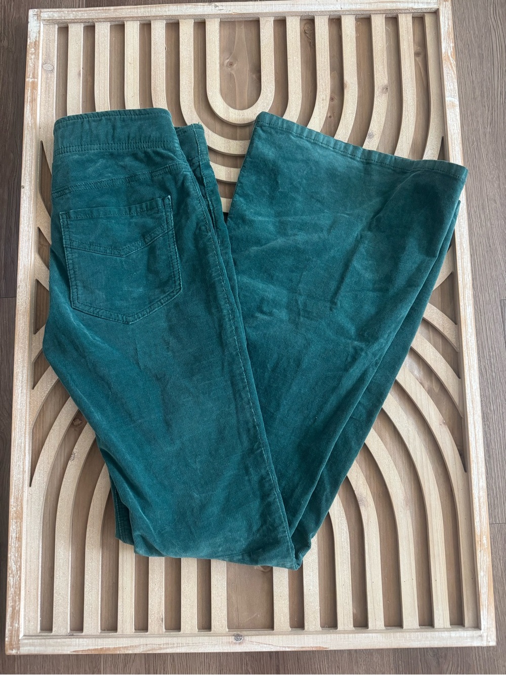 We The Free Teal Corduroy Wide-Leg Jeans